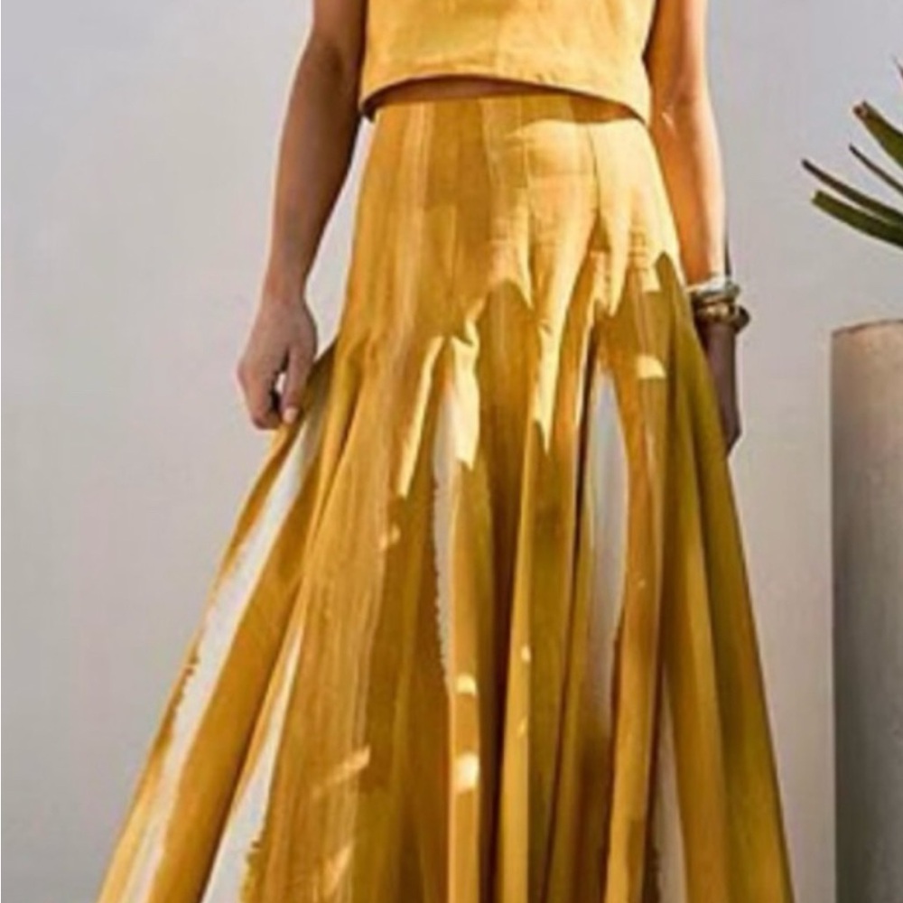 ANTONIO MELANI Mustard Skirt Set